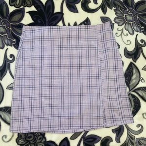 Purple and Dark Purple Checkered Skirt